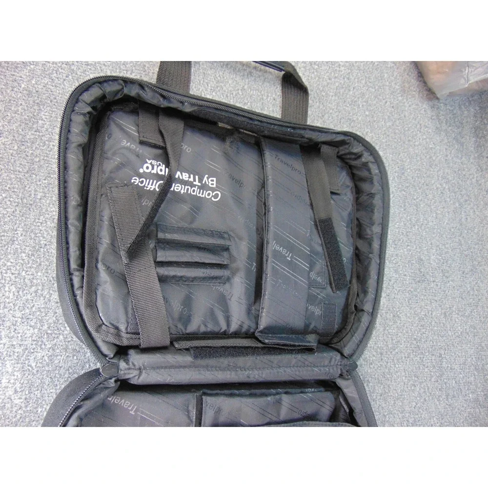 Travelpro Computer Office Bag Mens Black Solid Laptop Case Business Travel Tech